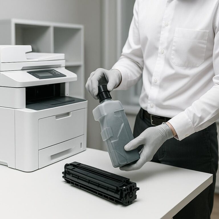 czy można samodzielnie opróżnić pojemnik na zużyty toner?