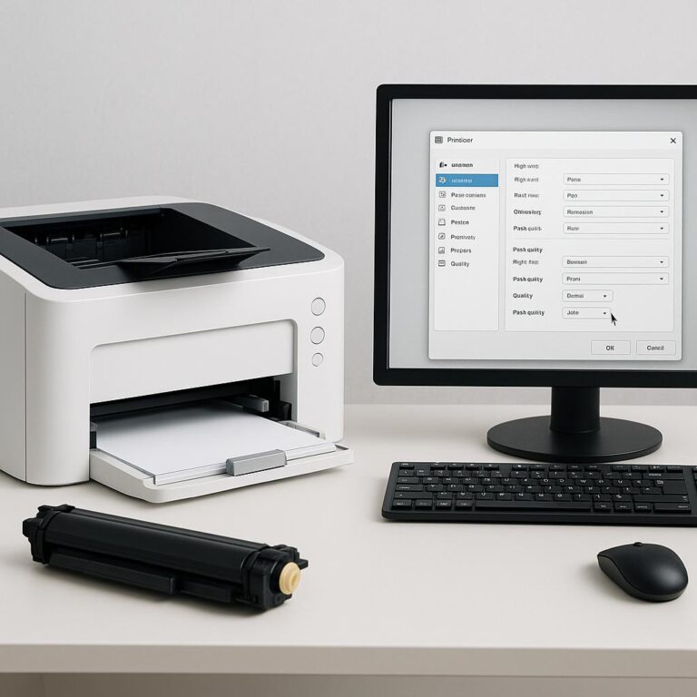 gdzie znajduje się konfiguracja sterownika drukarki?