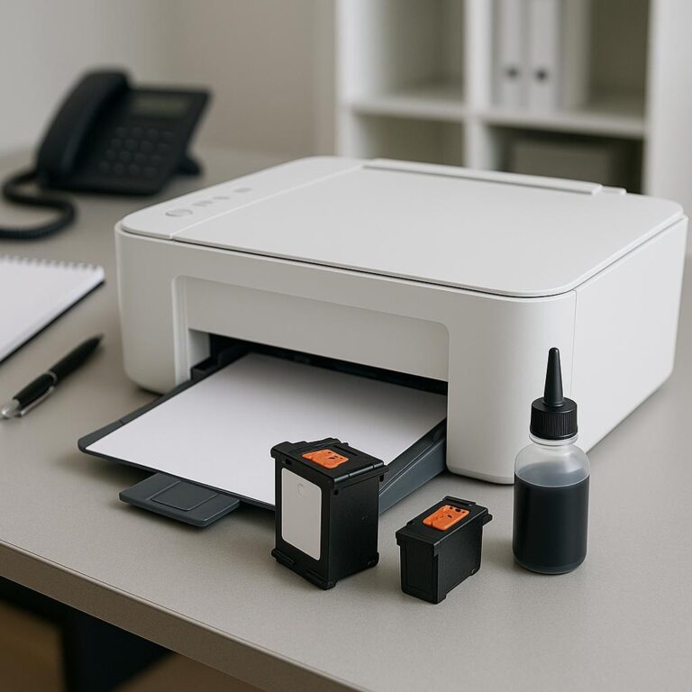 jak naprawić zaschnięty tusz w drukarce hp?