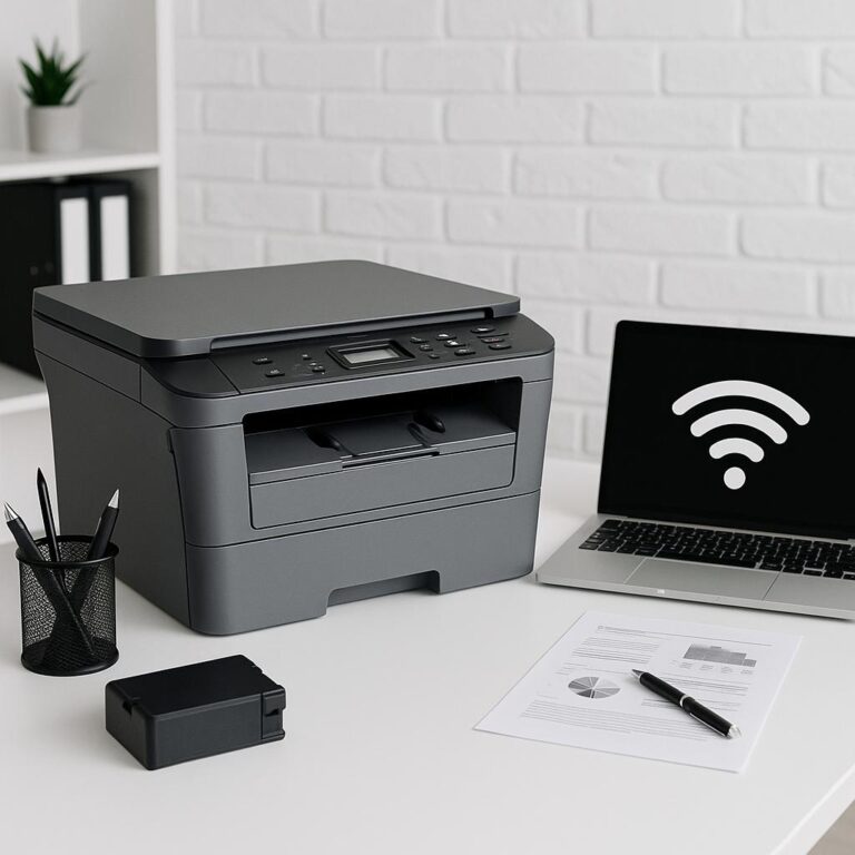 jak podłączyć drukarkę brother dcp z wi-fi?