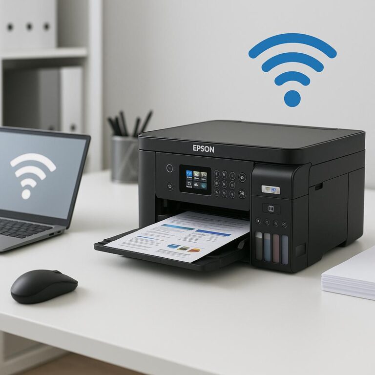 jak podłączyć drukarkę epson przez wifi?