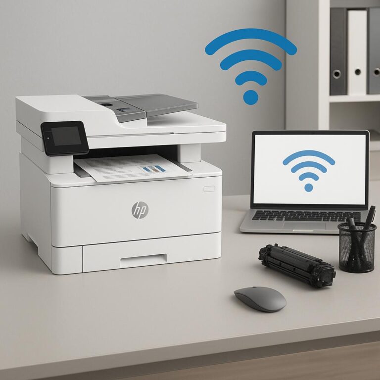 jak połączyć drukarkę hp laserjet mfp?