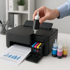 jak przeczyścić tusz w drukarce epson?