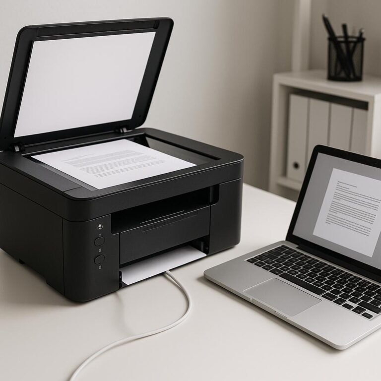 jak przesłać skan z drukarki na laptopa?