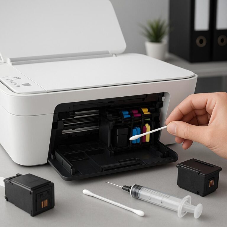 jak udrożnić dysze w drukarce?