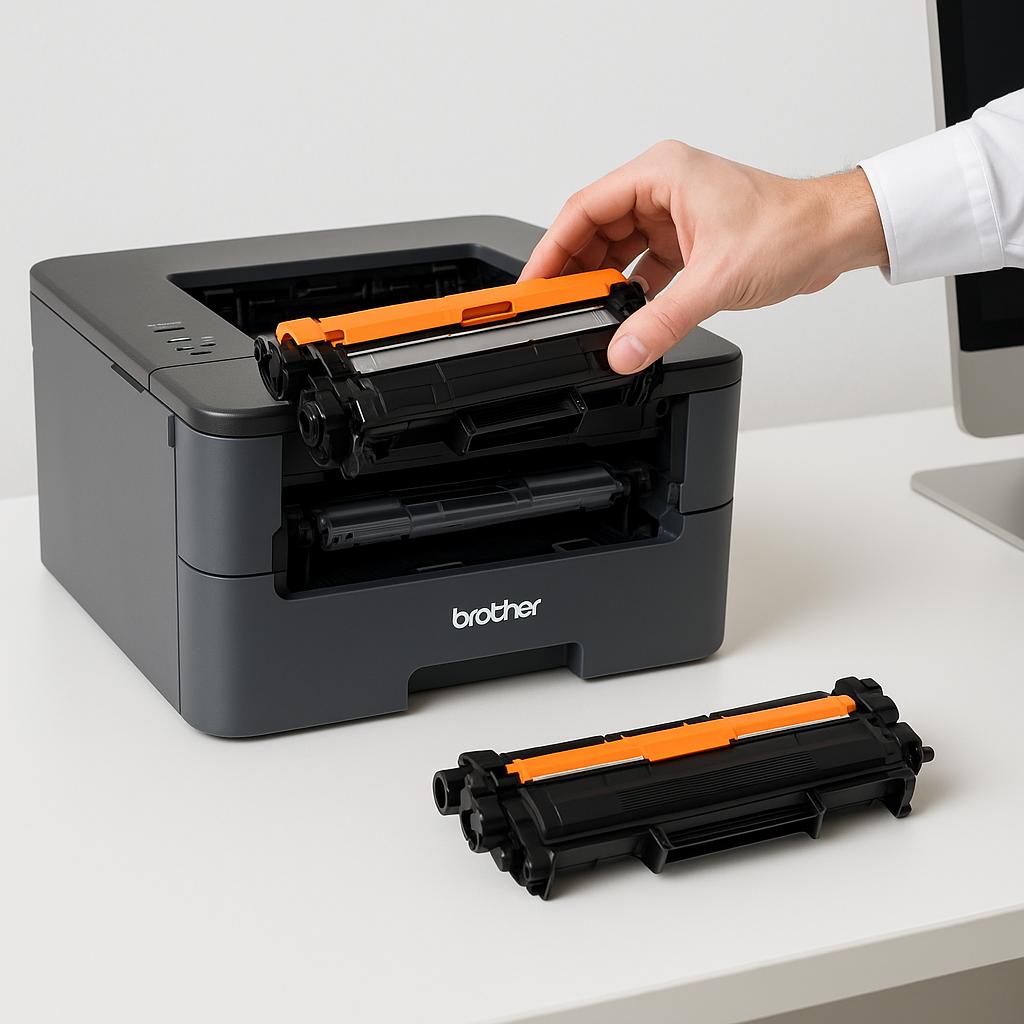 jak wymienić toner w drukarce brother hl-l2402d?