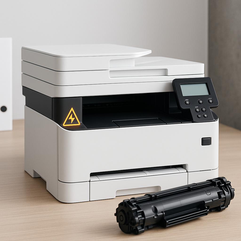 co oznacza piorun na drukarce canon?