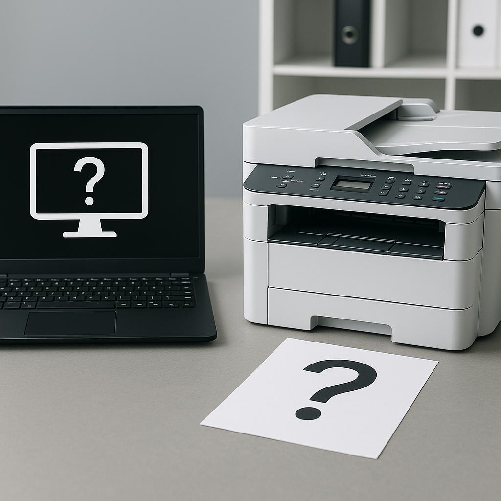 czemu komputer nie widzi drukarki brother?