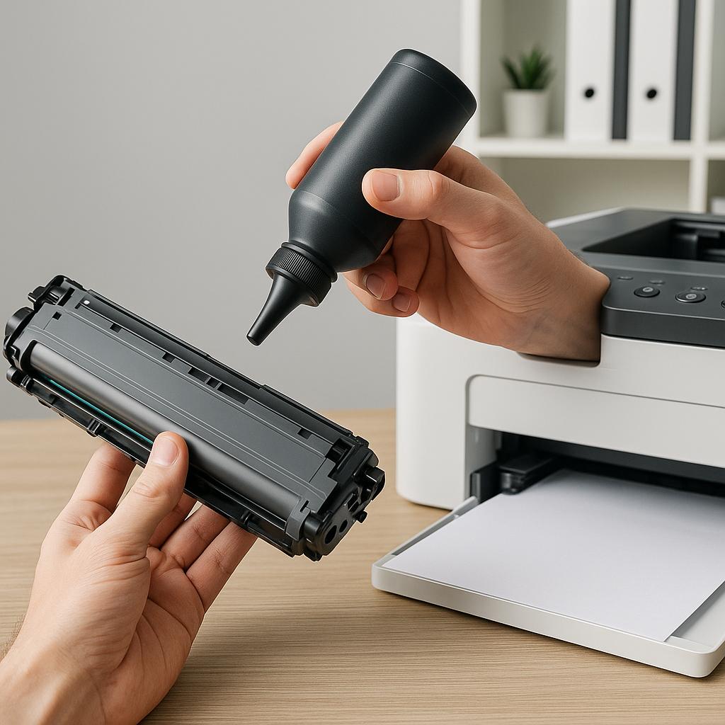 czy mogę napełniać wkłady z tonerem?