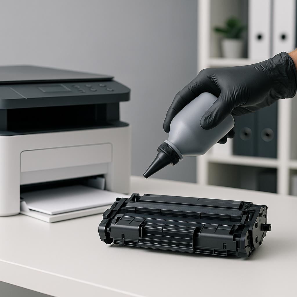 czy mogę samodzielnie napełnić wkład z tonerem?