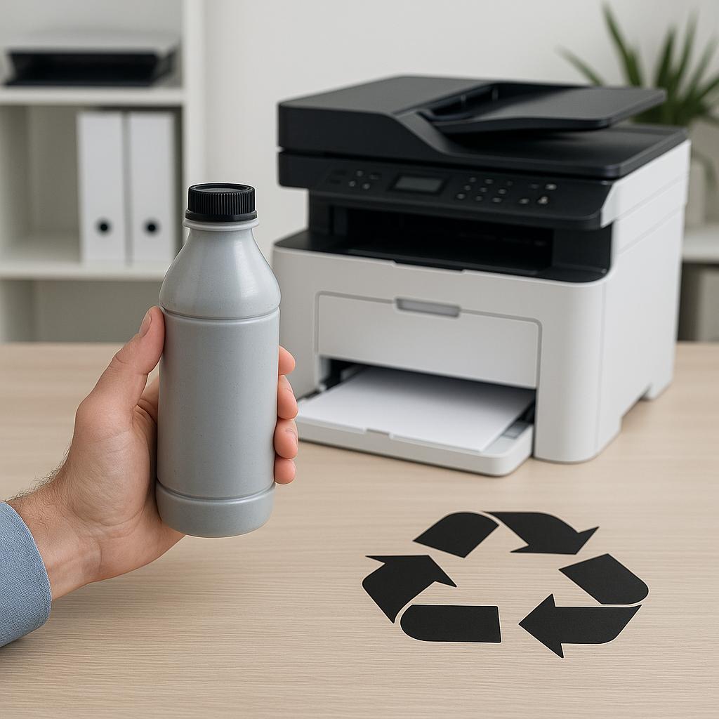 czy można ponownie wykorzystać butelkę po zużytym tonerze?