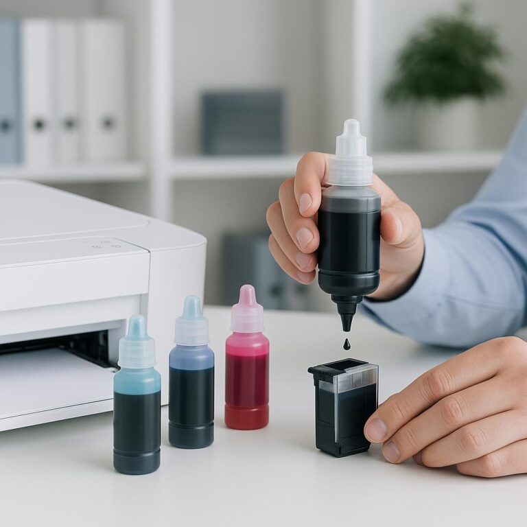 czy w drukarce atramentowej można uzupełnić pojemnik z tuszem?