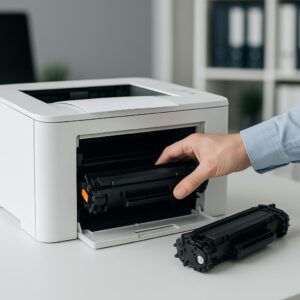 czy w drukarkach laserowych wymienia się toner?