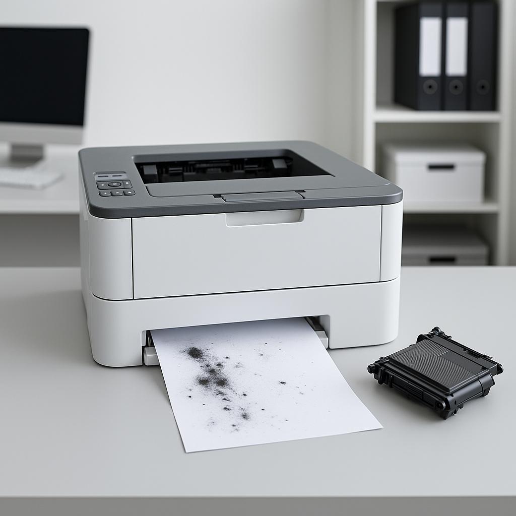 dlaczego drukarka brother brudzi kartki?