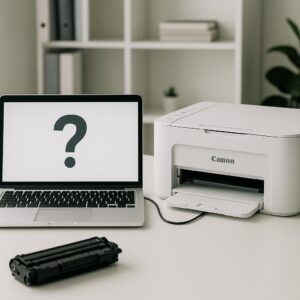 dlaczego nie mogę drukować z laptopa na drukarce canon?