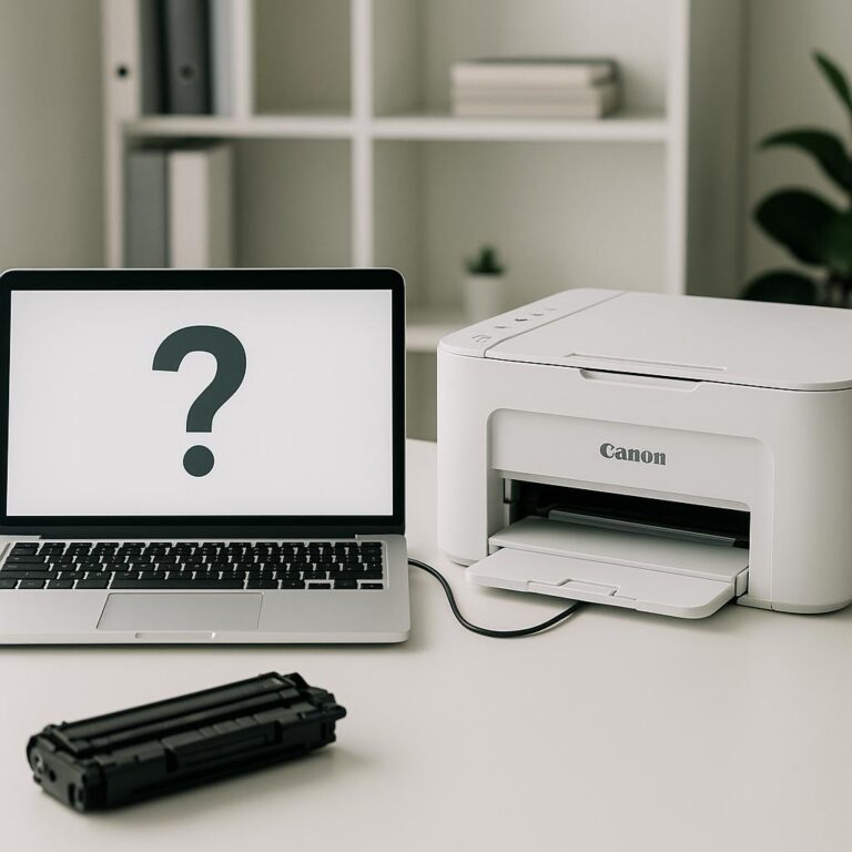 dlaczego nie mogę drukować z laptopa na drukarce canon?