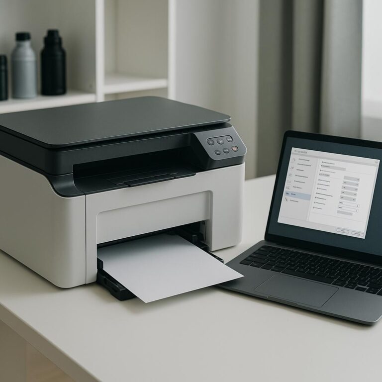 gdzie jest okno ustawień sterownika drukarki?