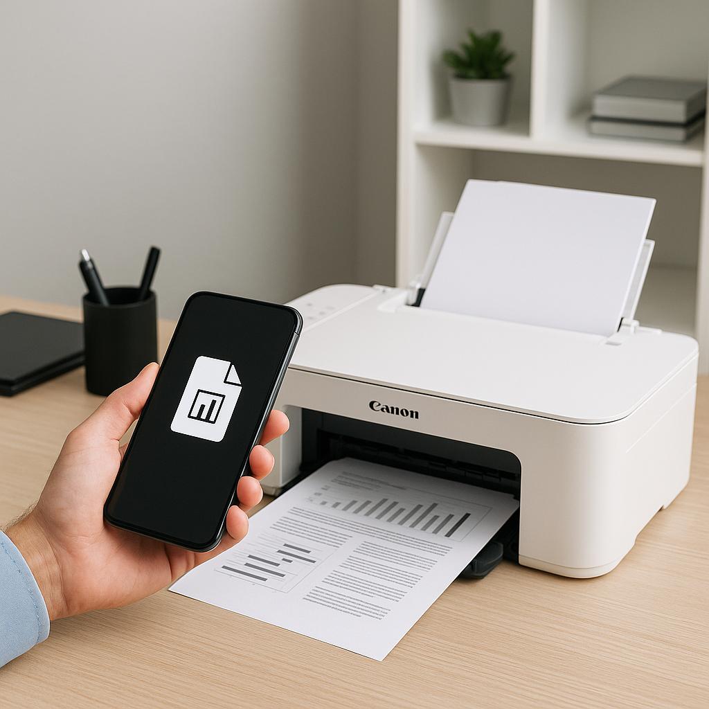jak drukować z telefonu na drukarce canon?