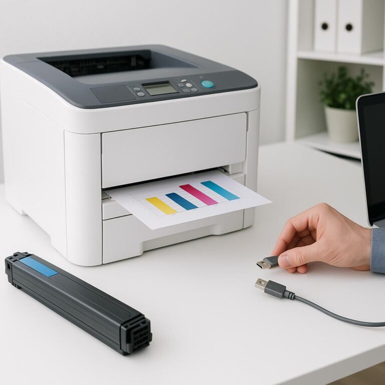 jak podłączyć drukarkę oki?