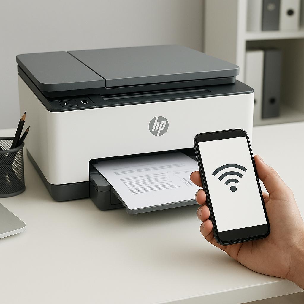 jak połączyć się z drukarką hp przez telefon?