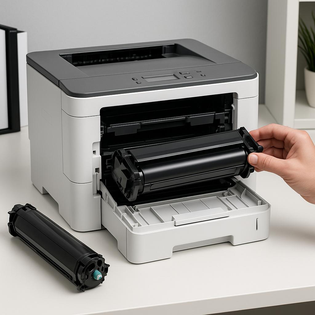 jak sprawdzić toner w drukarce lexmark?