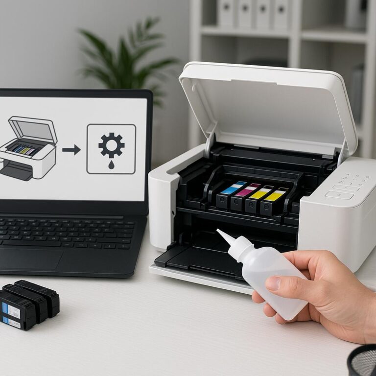 jak uruchomić czyszczenie głowicy w drukarce canon?