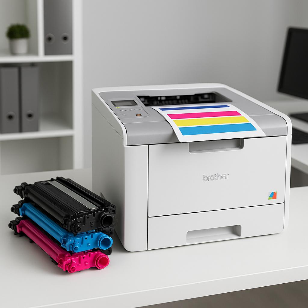 jak ustawić drukarkę brother, aby drukowała w kolorze?
