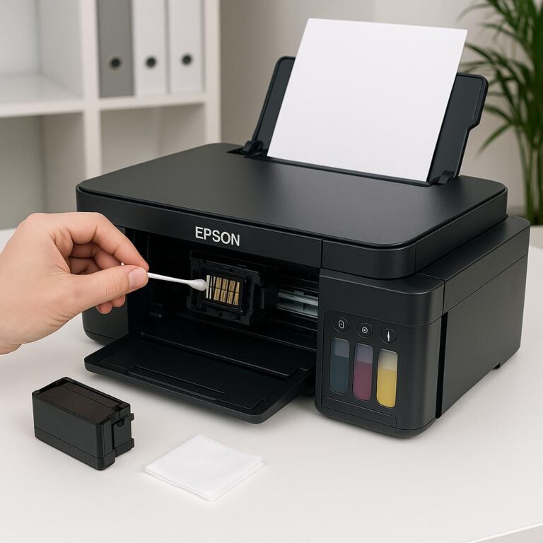 jak wyczyścić drukarki epson czyszczenie głowicy?