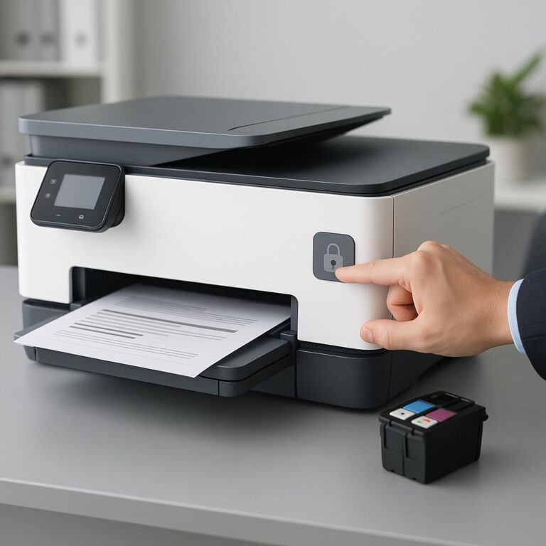 jak wyłączyć ochronę tuszy w drukarce hp?