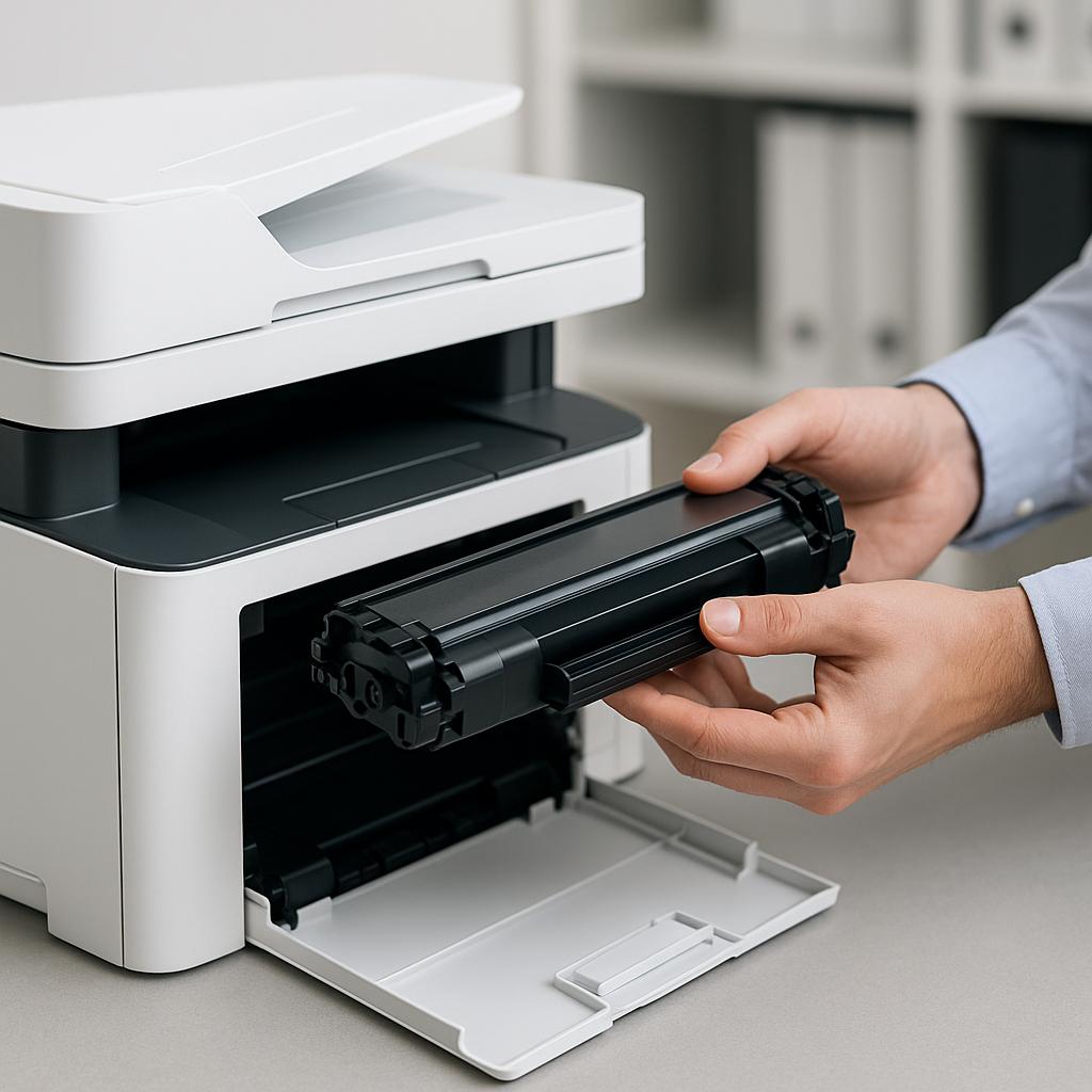 jak wyrzucić toner z drukarki?