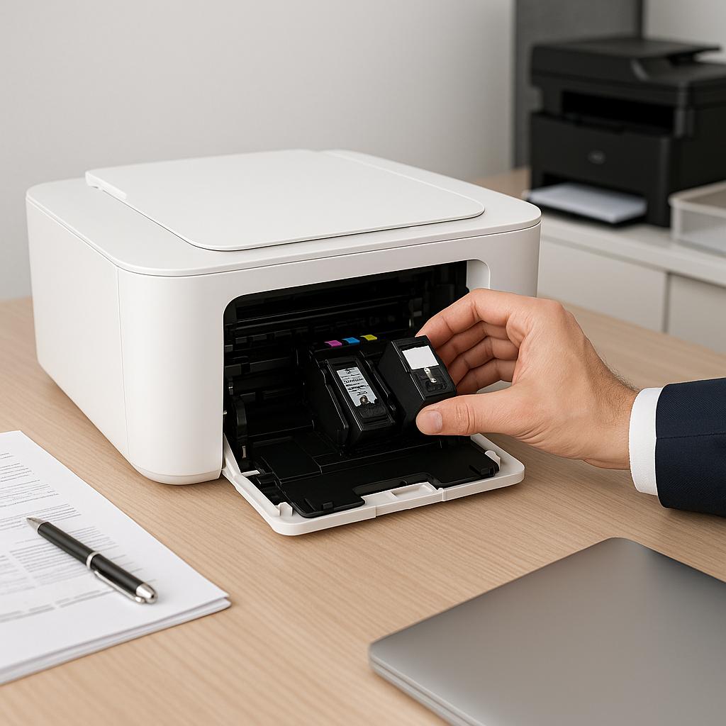 jak załadować tusz do drukarki canon?