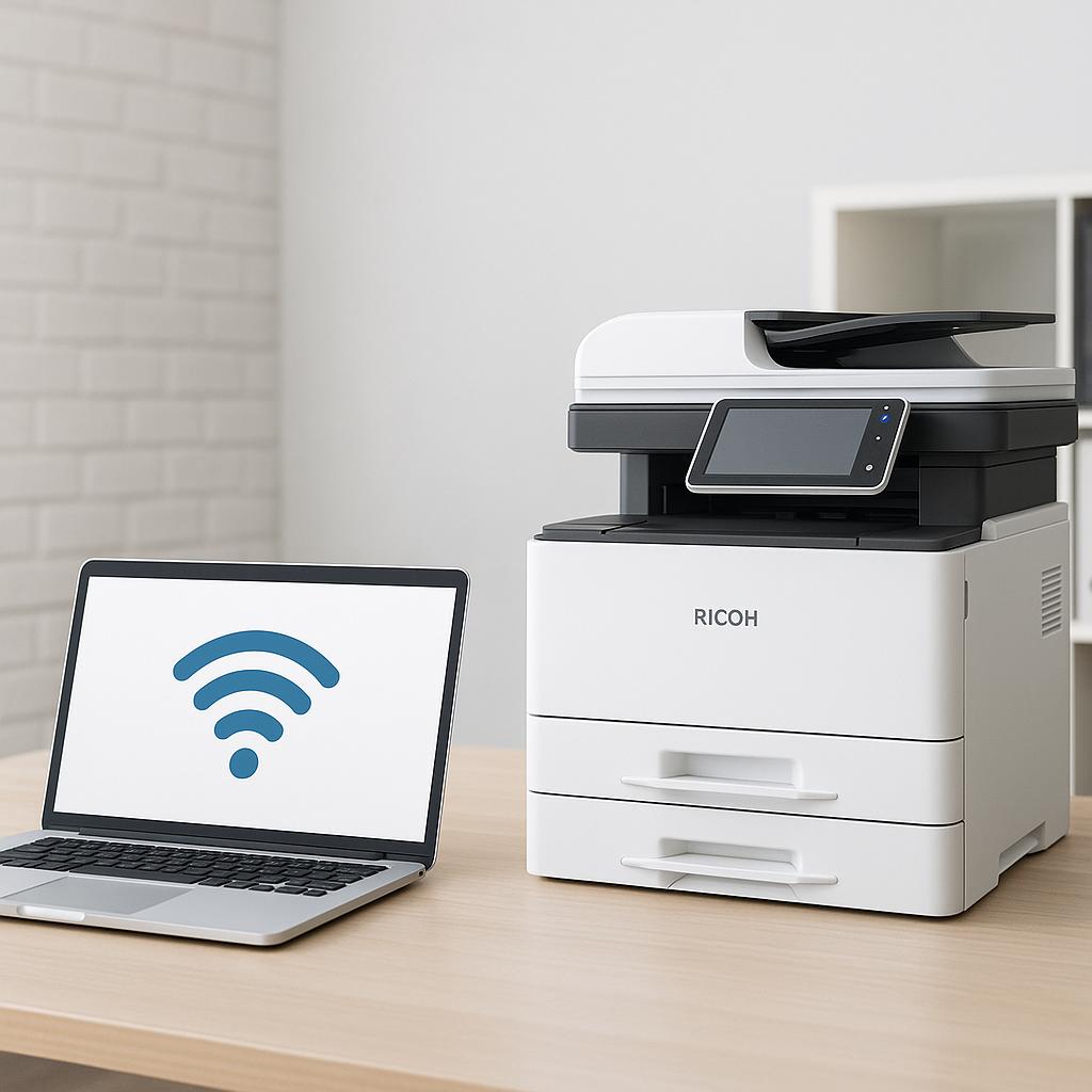 jak zdalnie połączyć się z drukarką ricoh?