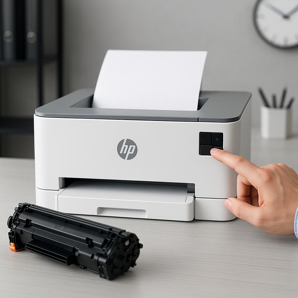 jak zresetować drukarkę laserową hp?