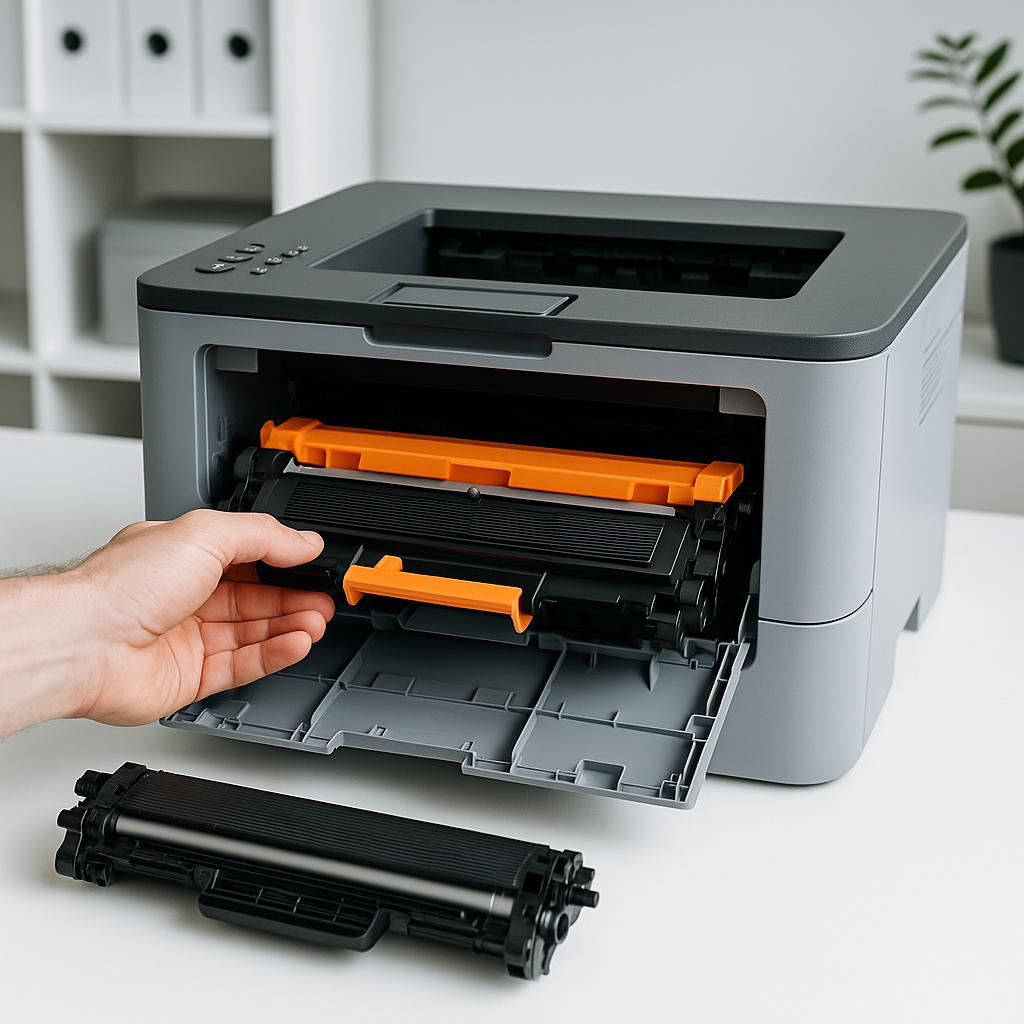 jak zresetować toner w drukarce brother?