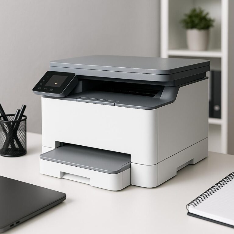 co oznacza migająca litera a na drukarce hp?