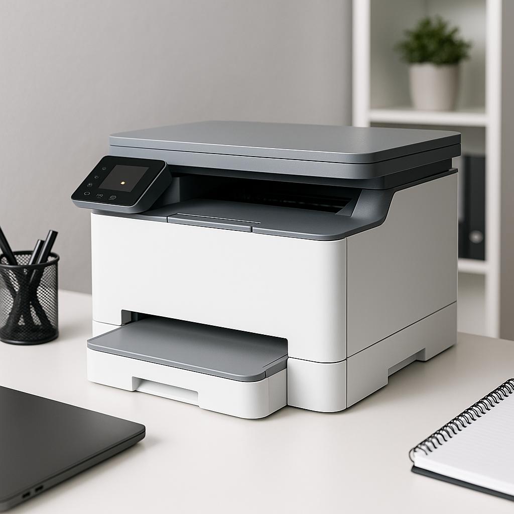 co oznacza migająca litera a na drukarce hp?