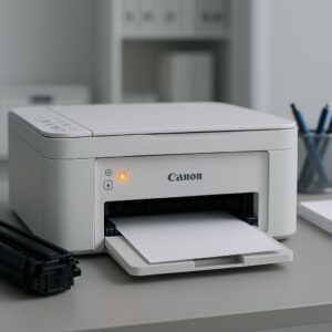 co oznacza pomarańczowa lampka b w drukarce canon?