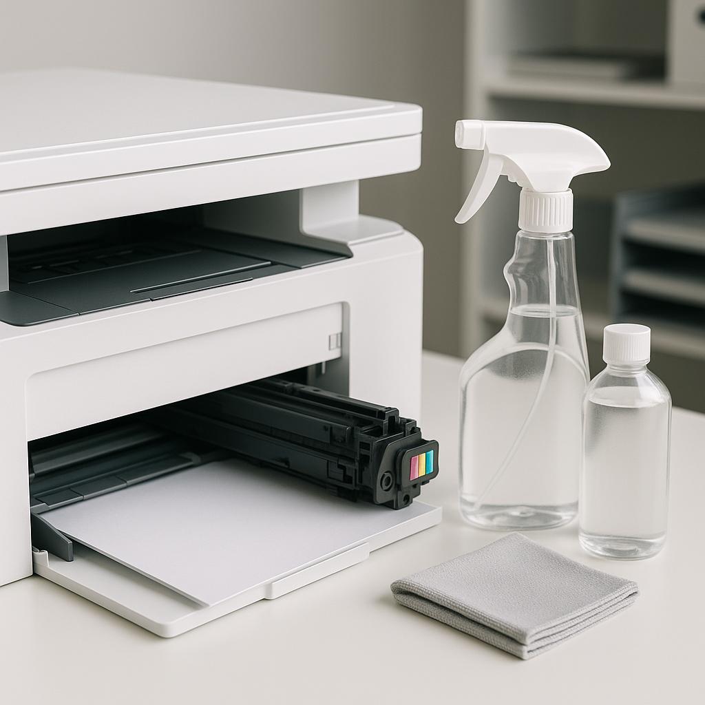 co rozpuszcza zaschnięty tusz drukarski?