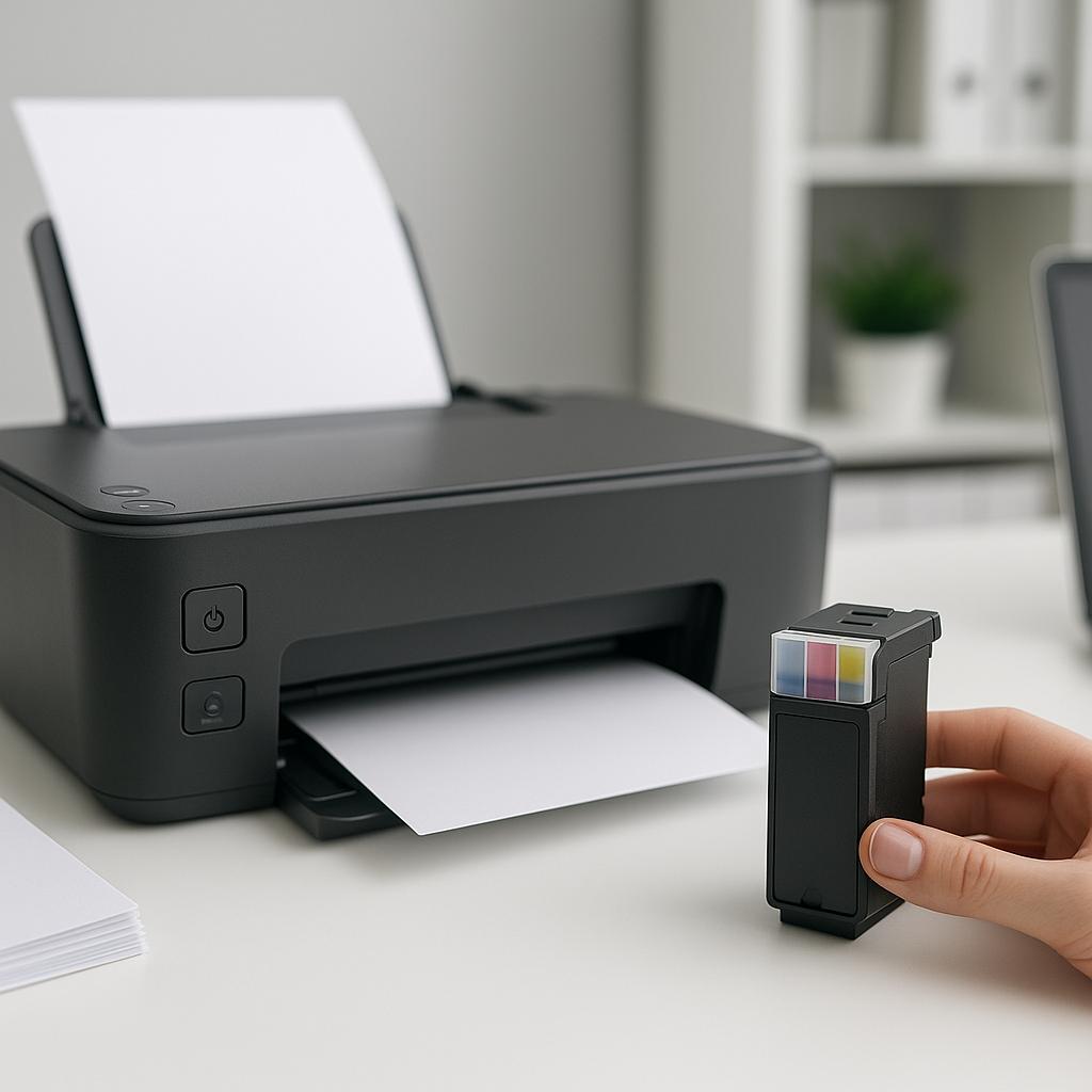 co zrobić po wlaniu nowego tuszu do drukarki?