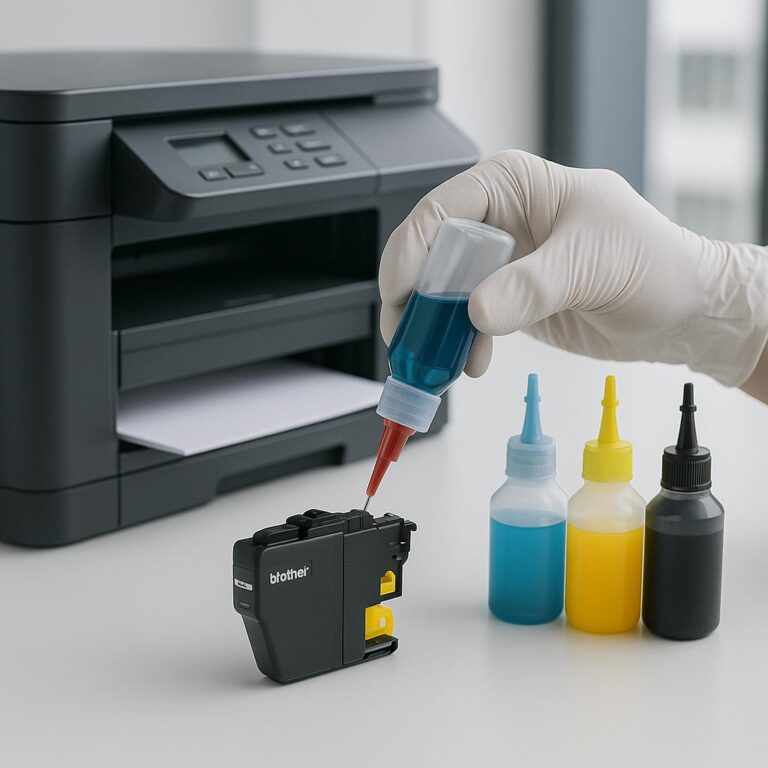 czy mogę samodzielnie napełniać wkłady atramentowe brother?