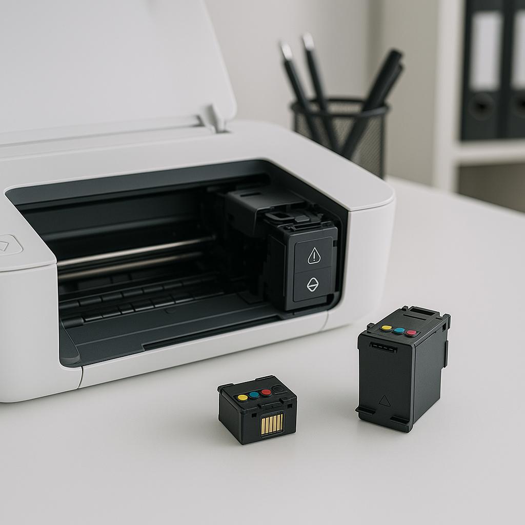 dlaczego drukarka pokazuje brak tuszu i nie drukuje?