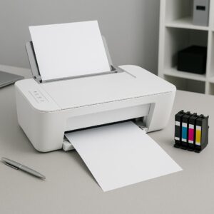 dlaczego moja drukarka drukuje puste strony po wymianie tuszu?