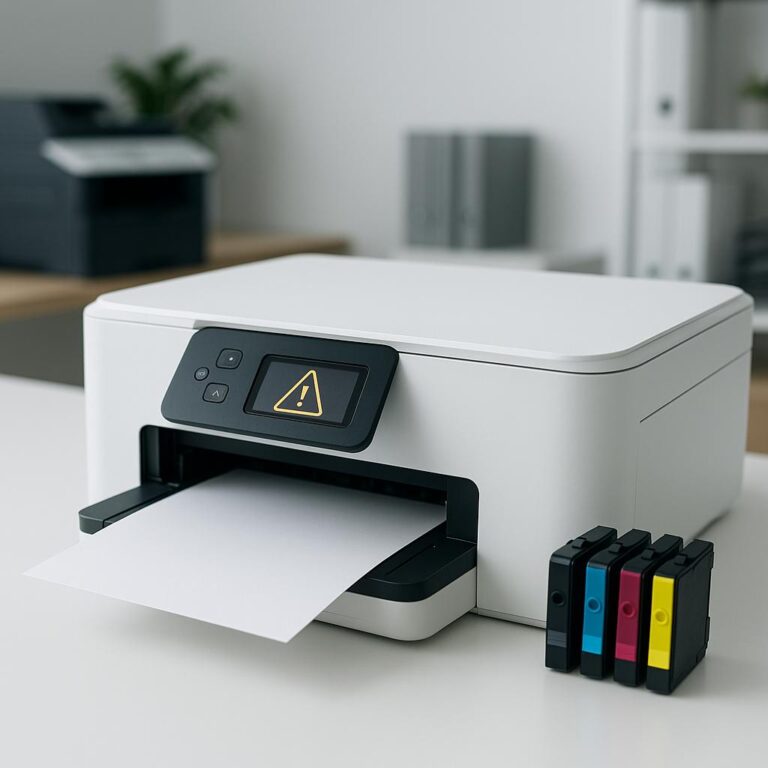 dlaczego moja drukarka wyświetla komunikat o braku tuszu, skoro jest?