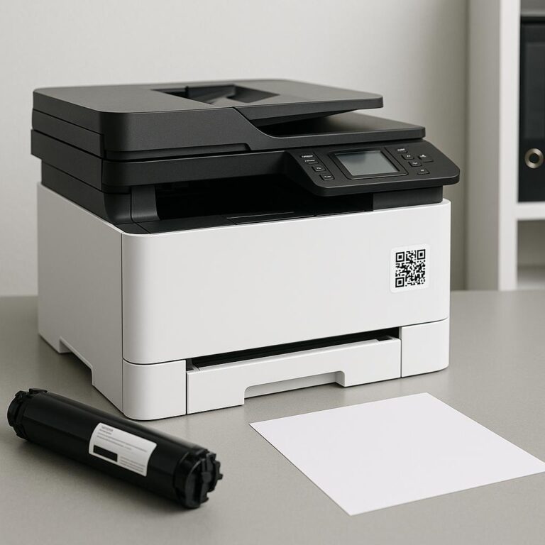 gdzie znajduje się kod qr na drukarce lexmark?