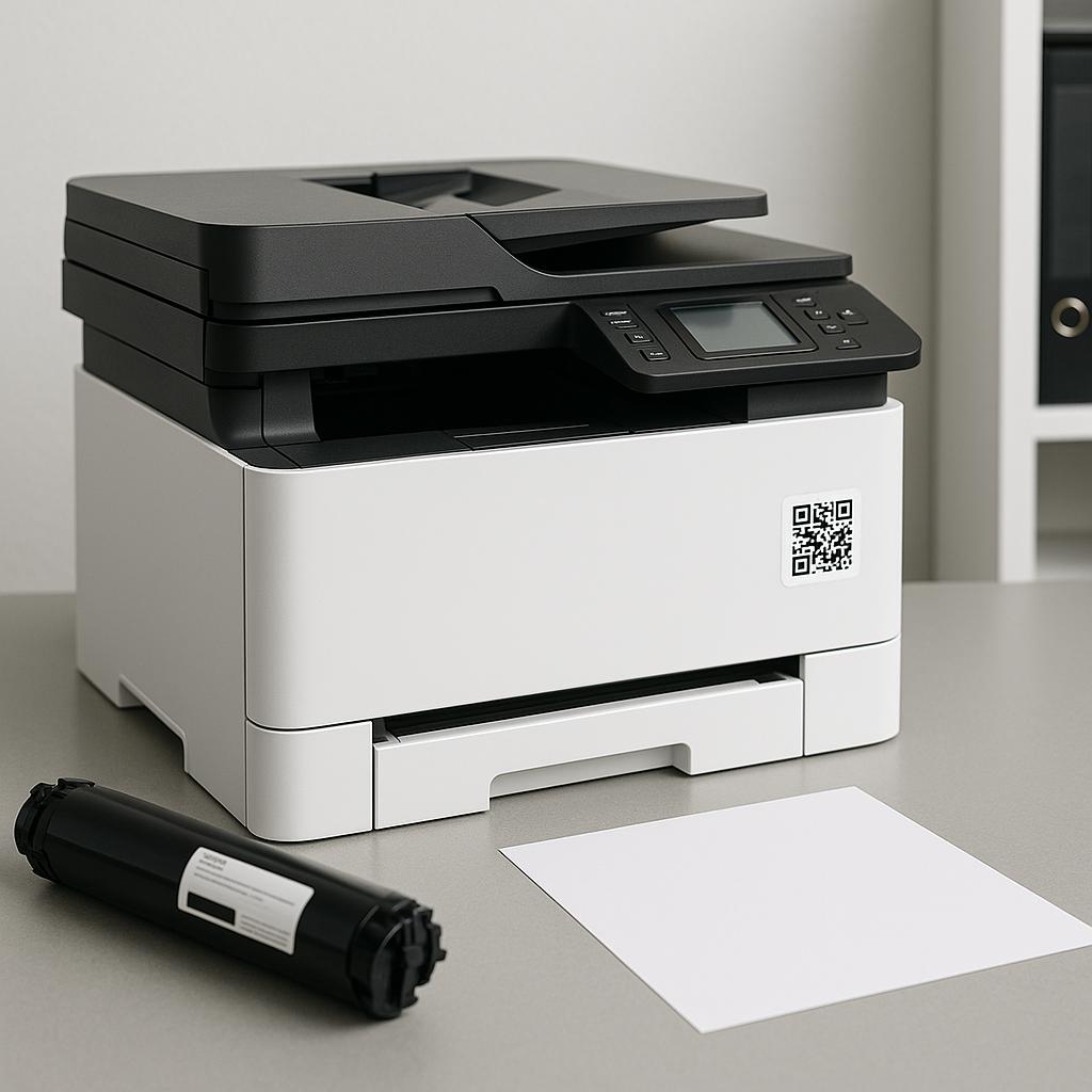 gdzie znajduje się kod qr na drukarce lexmark?