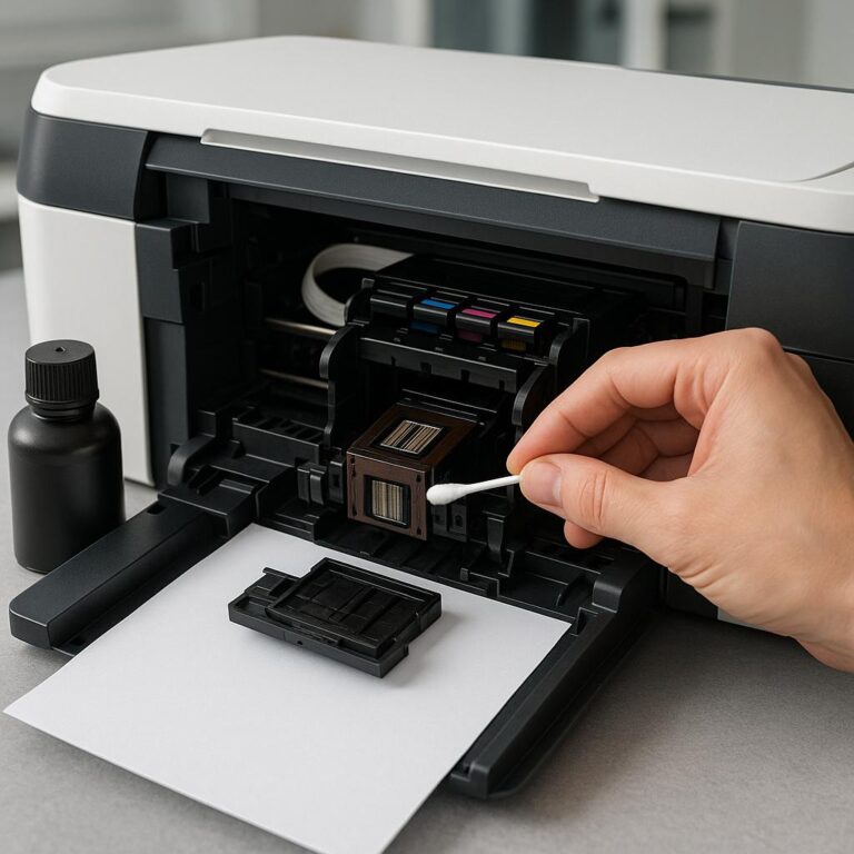 jak działa czyszczenie głowicy drukarki?