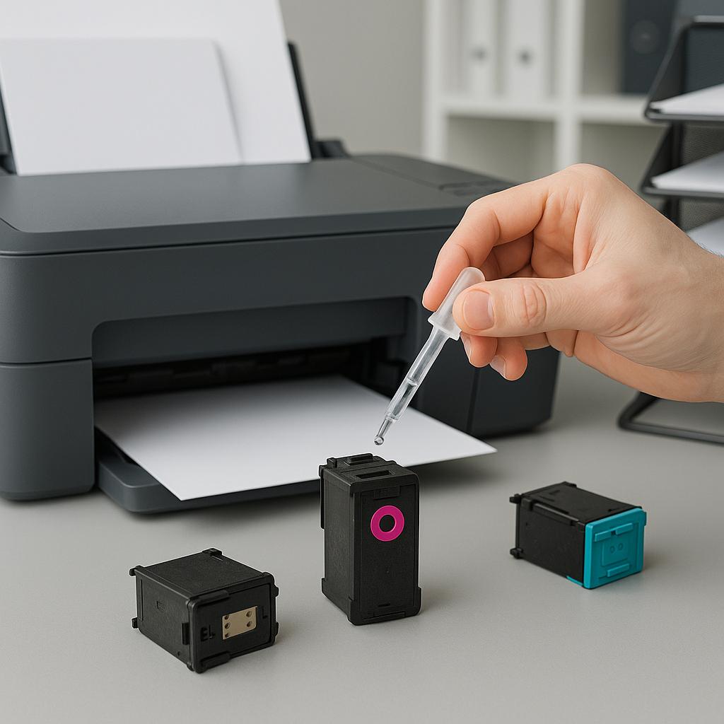 jak odświeżyć zaschnięty tusz do drukarki?