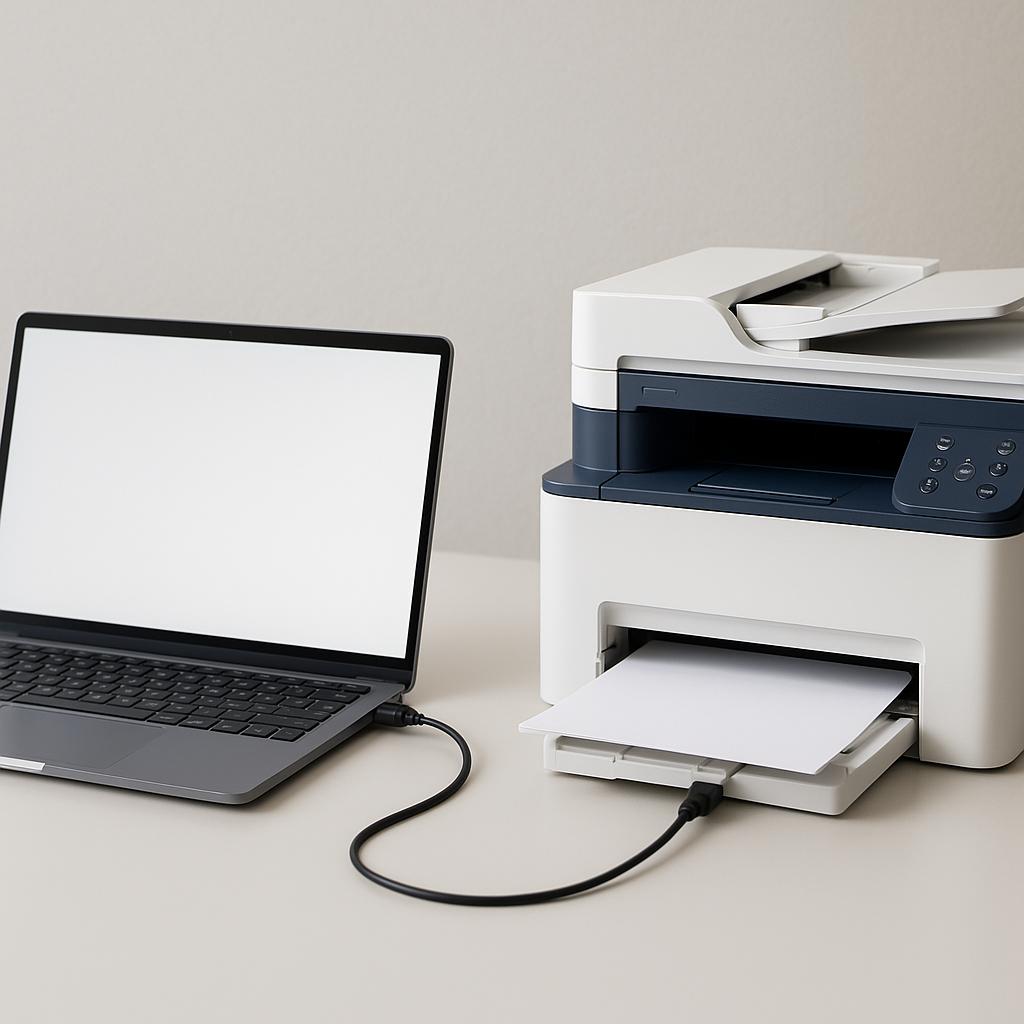 jak podłączyć drukarkę xerox do laptopa?