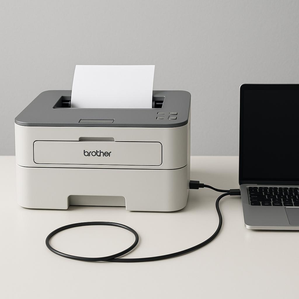 jak połączyć drukarkę brother do komputera?