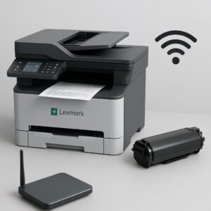 jak połączyć drukarkę lexmark z wifi?